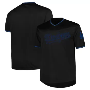 Men's Los Angeles Dodgers Profile Black Big & Tall Pop Fashion Jersey Men's Los Angeles Dodgers Profile Black Big & Tall Pop Fashion Jersey