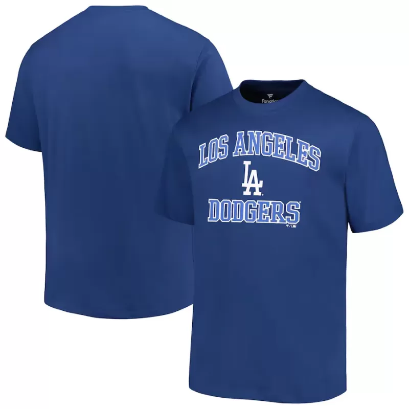Men's Los Angeles Dodgers Profile Royal Big & Tall Heart & Soul T-Shirt Men's Los Angeles Dodgers Profile Royal Big & Tall Heart & Soul T-Shirt