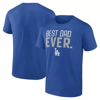 Men's Los Angeles Dodgers Royal Best Dad Ever T-Shirt Men's Los Angeles Dodgers Royal Best Dad Ever T-Shirt
