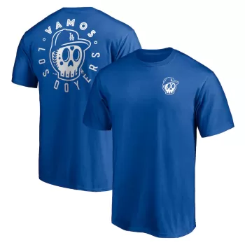 Men's Los Angeles Dodgers Royal Hometown Collection Sugar Skull Los Doyers T-Shirt Men's Los Angeles Dodgers Royal Hometown Collection Sugar Skull Los Doyers T-Shirt