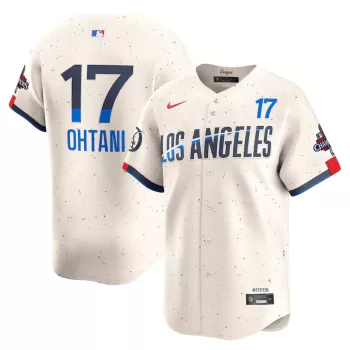 Men's Los Angeles Dodgers Shohei Ohtani Nike Cream 2024 World Series Champions City Connect Limited Player Jersey Men's Los Angeles Dodgers Shohei Ohtani Nike Cream 2024 World Series Champions City Connect Limited Player Jersey