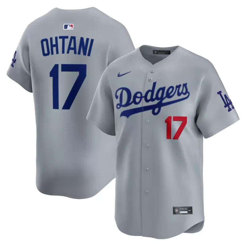 Men's Los Angeles Dodgers Shohei Ohtani Nike Gray Road Alternate
