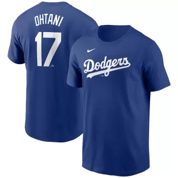 Men's Los Angeles Dodgers Shohei Ohtani Nike Royal 2024 Fuse Name & Number T-Shirt Men's Los Angeles Dodgers Shohei Ohtani Nike Royal 2024 Fuse Name & Number T-Shirt