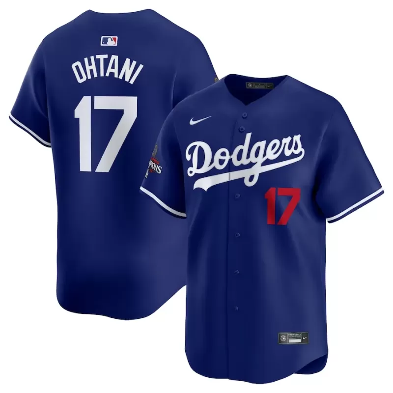 Men's Los Angeles Dodgers Shohei Ohtani Nike Royal 2024 World Series Champions Alternate Limited Player Jersey Men's Los Angeles Dodgers Shohei Ohtani Nike Royal 2024 World Series Champions Alternate Limited Player Jersey