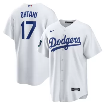 Men's Los Angeles Dodgers Shohei Ohtani Nike White 2024 MLB World Tour Seoul Series Home Replica Player Jersey Men's Los Angeles Dodgers Shohei Ohtani Nike White 2024 MLB World Tour Seoul Series Home Replica Player Jersey