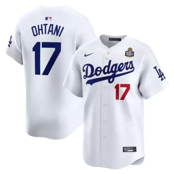 Men's Los Angeles Dodgers Shohei Ohtani Nike White 2024 World Series Home Limited Player Jersey Men's Los Angeles Dodgers Shohei Ohtani Nike White 2024 World Series Home Limited Player Jersey