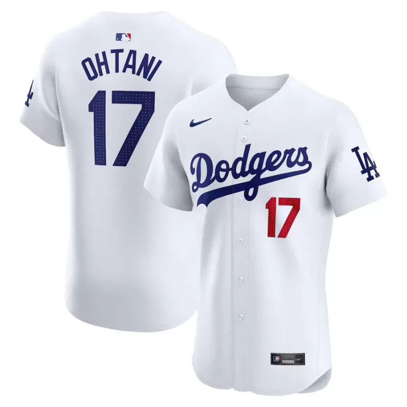 Men's Los Angeles Dodgers Shohei Ohtani Nike White Home Vapor Premier Elite Player Jersey Men's Los Angeles Dodgers Shohei Ohtani Nike White Home Vapor Premier Elite Player Jersey