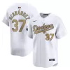 Men's Los Angeles Dodgers Teoscar Hernandez Nike White 2025 Gold Collection Limited Jersey Men's Los Angeles Dodgers Teoscar Hernandez Nike White 2025 Gold Collection Limited Jersey
