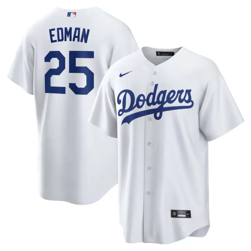 Men's Los Angeles Dodgers Tommy Edman Nike White Home Replica Jersey Men's Los Angeles Dodgers Tommy Edman Nike White Home Replica Jersey