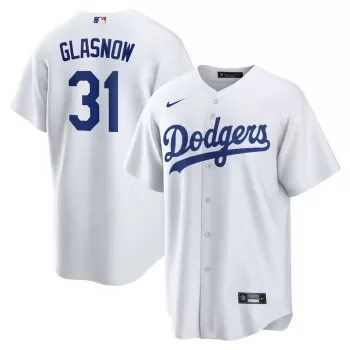 Men's Los Angeles Dodgers Tyler Glasnow Nike White Home Replica Jersey Men's Los Angeles Dodgers Tyler Glasnow Nike White Home Replica Jersey
