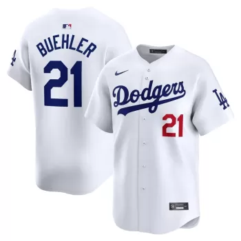 Men's Los Angeles Dodgers Walker Buehler Nike White Home Limited Player Jersey Men's Los Angeles Dodgers Walker Buehler Nike White Home Limited Player Jersey