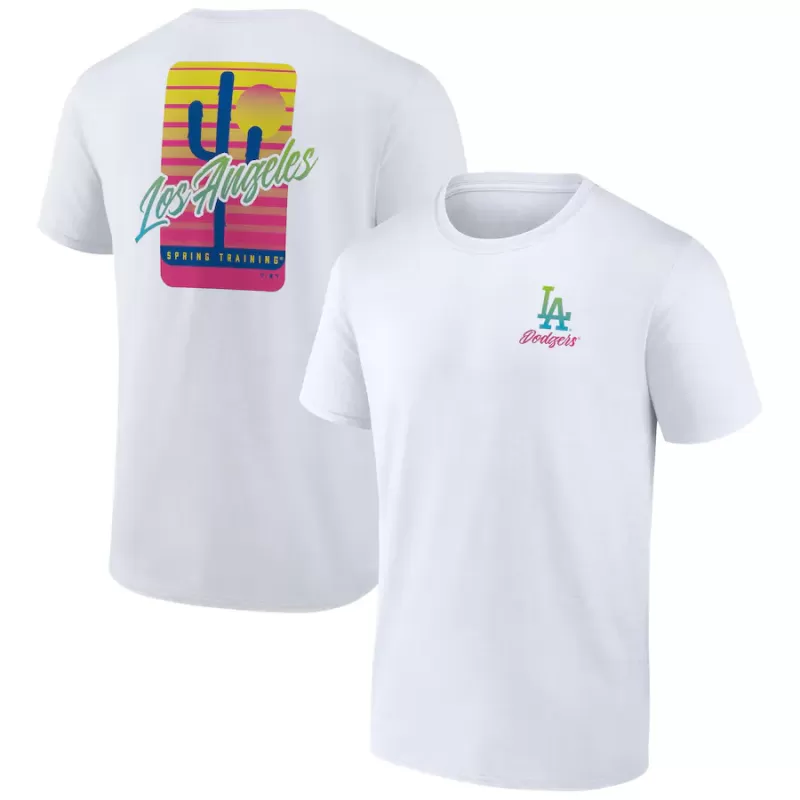 Men's Los Angeles Dodgers White Spring Break T-Shirt Men's Los Angeles Dodgers White Spring Break T-Shirt