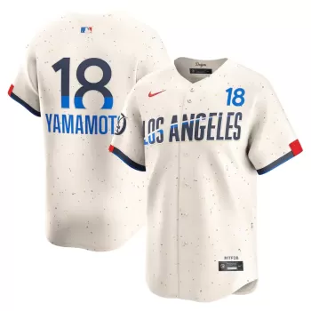 Men's Los Angeles Dodgers Yoshinobu Yamamoto Nike Cream 2024 City Connect Limited Player Jersey Men's Los Angeles Dodgers Yoshinobu Yamamoto Nike Cream 2024 City Connect Limited Player Jersey