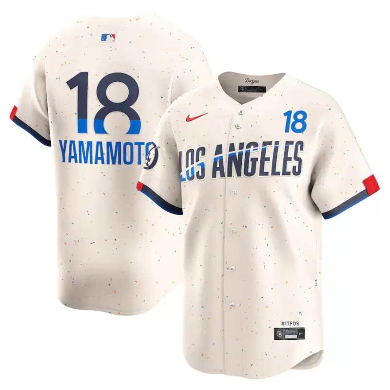 Men's Los Angeles Dodgers Yoshinobu Yamamoto Nike Cream City Connect Limited Player Jersey Men's Los Angeles Dodgers Yoshinobu Yamamoto Nike Cream City Connect Limited Player Jersey