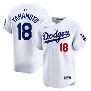 Men's Los Angeles Dodgers Yoshinobu Yamamoto Nike White Home Limited Player Jersey Men's Los Angeles Dodgers Yoshinobu Yamamoto Nike White Home Limited Player Jersey
