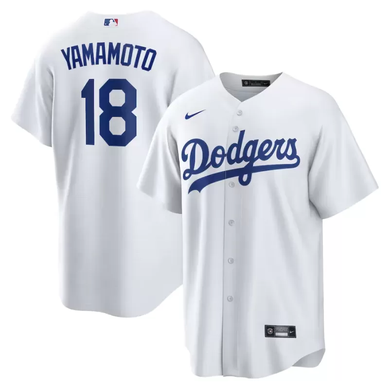 Men's Los Angeles Dodgers Yoshinobu Yamamoto Nike White Home Replica Player Jersey Men's Los Angeles Dodgers Yoshinobu Yamamoto Nike White Home Replica Player Jersey