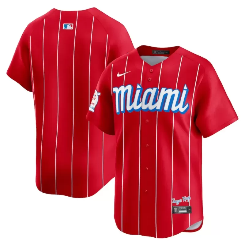 Men's Miami Marlins Nike Red City Connect Limited Jersey Men's Miami Marlins Nike Red City Connect Limited Jersey