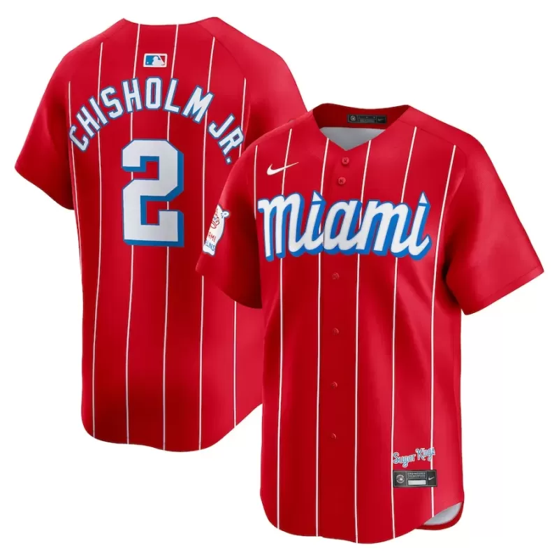 Men's Miami Marlins Jazz Chisholm Jr. Nike Red City Connect Limited Player Jersey Men's Miami Marlins Jazz Chisholm Jr. Nike Red City Connect Limited Player Jersey