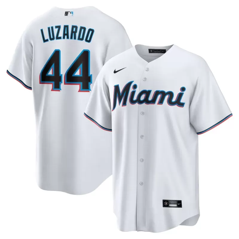 Men's Miami Marlins Jesús Luzardo Nike White Home Replica Player Jersey Men's Miami Marlins Jesús Luzardo Nike White Home Replica Player Jersey