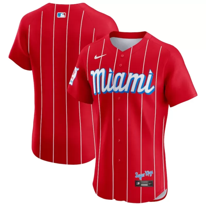 Men's Miami Marlins Nike Red City Connect Elite Jersey Men's Miami Marlins Nike Red City Connect Elite Jersey
