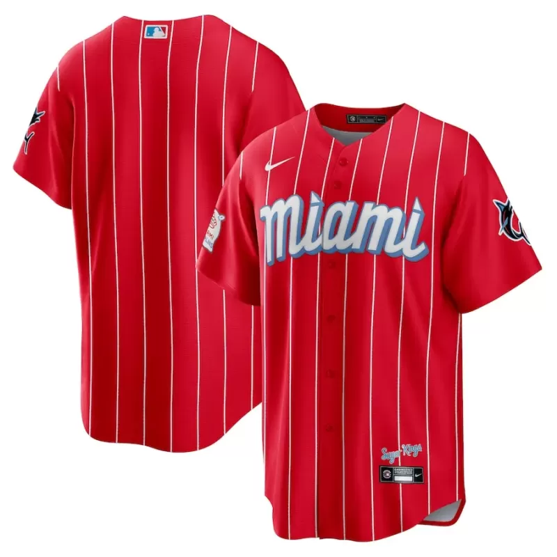 Men's Miami Marlins Nike Red City Connect Replica Jersey Men's Miami Marlins Nike Red City Connect Replica Jersey