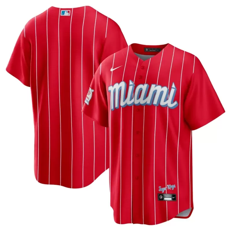 Men's Miami Marlins Nike Red City Connect Replica Team Jersey Men's Miami Marlins Nike Red City Connect Replica Team Jersey
