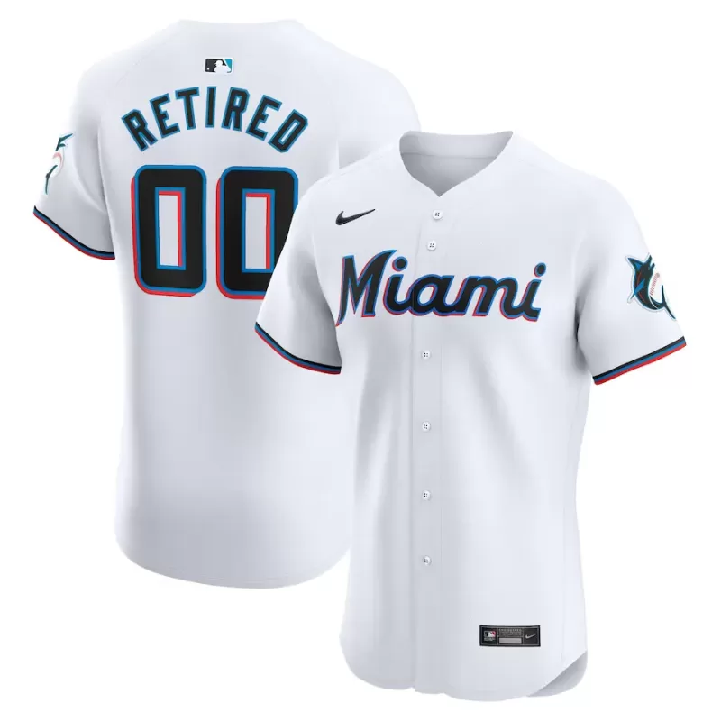 Men's Miami Marlins Nike White Home Elite Pick-A-Player Retired Roster Jersey Men's Miami Marlins Nike White Home Elite Pick-A-Player Retired Roster Jersey