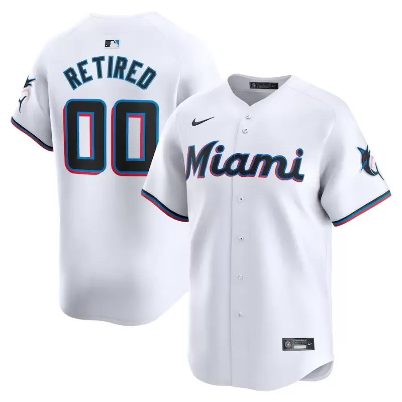 Men's Miami Marlins Nike White Home Limited Pick-A-Player Retired Roster Jersey Men's Miami Marlins Nike White Home Limited Pick-A-Player Retired Roster Jersey
