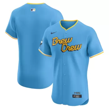 Men's Milwaukee Brewers  Nike Powder Blue City Connect Elite Jersey