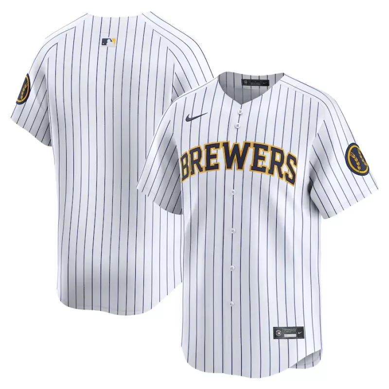 Men's Milwaukee Brewers Nike White Alternate Limited Jersey Men's Milwaukee Brewers Nike White Alternate Limited Jersey