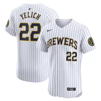 Men's Milwaukee Brewers Christian Yelich Nike White Alternate Alternate Elite Player Jersey Men's Milwaukee Brewers Christian Yelich Nike White Alternate Alternate Elite Player Jersey