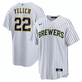 Men's Milwaukee Brewers Christian Yelich Nike White Alternate Replica Player Jersey Men's Milwaukee Brewers Christian Yelich Nike White Alternate Replica Player Jersey