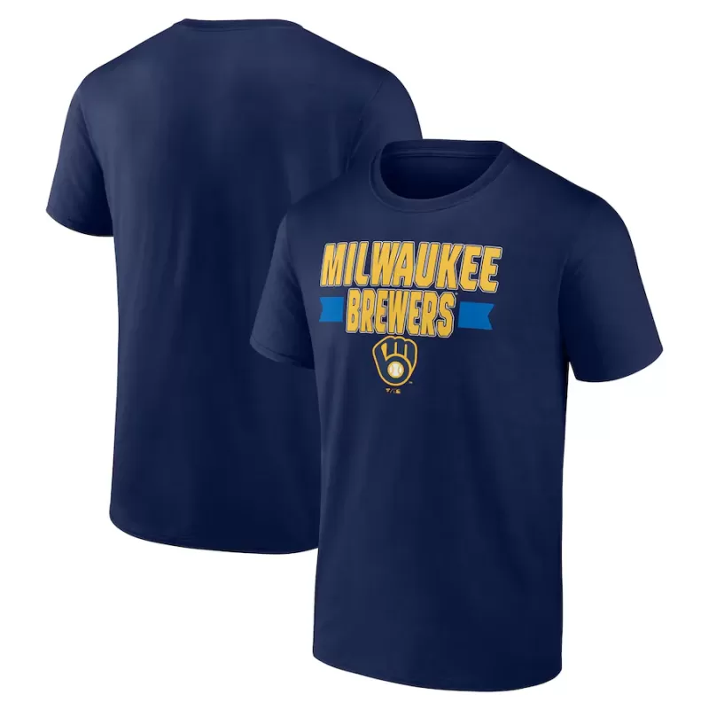 Men's Milwaukee Brewers Fanatics Navy Close Victory T-Shirt Men's Milwaukee Brewers Fanatics Navy Close Victory T-Shirt