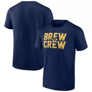 Men's Milwaukee Brewers Navy Hometown Brew Crew Fancy T-Shirt Men's Milwaukee Brewers Navy Hometown Brew Crew Fancy T-Shirt