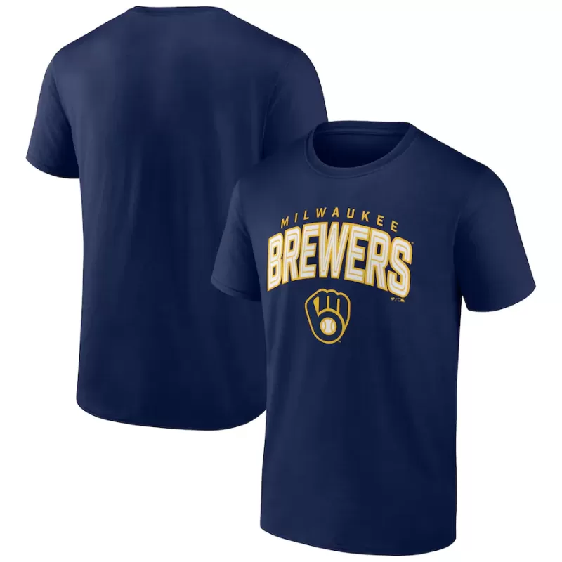 Men's Milwaukee Brewers Navy Master the Game T-Shirt Men's Milwaukee Brewers Navy Master the Game T-Shirt
