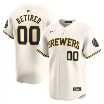 Men's Milwaukee Brewers Nike Cream Home Limited Pick-A-Player Retired Roster Jersey Men's Milwaukee Brewers Nike Cream Home Limited Pick-A-Player Retired Roster Jersey