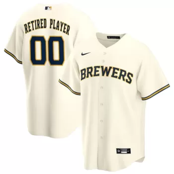 Men's Milwaukee Brewers Nike Cream Home Pick-A-Player Retired Roster Replica Jersey Men's Milwaukee Brewers Nike Cream Home Pick-A-Player Retired Roster Replica Jersey