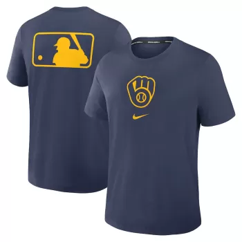 Men's Milwaukee Brewers Nike Navy Authentic Collection Early Work Tri-Blend Performance T-Shirt Men's Milwaukee Brewers Nike Navy Authentic Collection Early Work Tri-Blend Performance T-Shirt