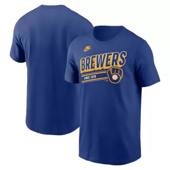 Men's Milwaukee Brewers Nike Royal Cooperstown Collection Retro T-Shirt Men's Milwaukee Brewers Nike Royal Cooperstown Collection Retro T-Shirt