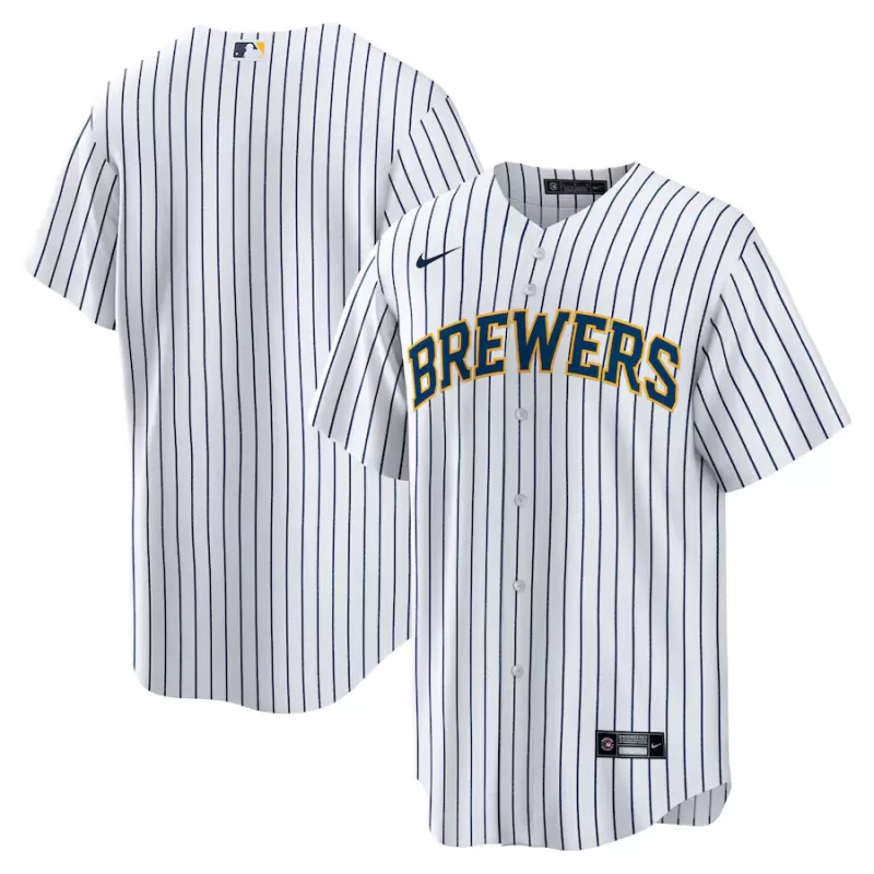 Men's Milwaukee Brewers Nike White Home Replica Team Jersey Men's Milwaukee Brewers Nike White Home Replica Team Jersey