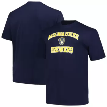 Men's Milwaukee Brewers Profile Navy Big & Tall Heart & Soul T-Shirt