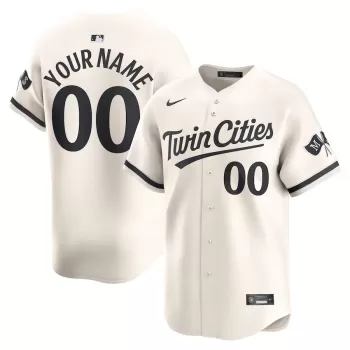 Men's Minnesota Twins Nike Cream Alternate Limited Custom Jersey Men's Minnesota Twins Nike Cream Alternate Limited Custom Jersey