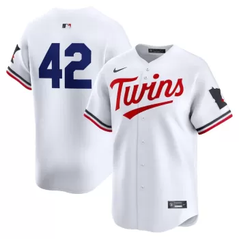 Men's Minnesota Twins Nike White 2024 Jackie Robinson Day Home Limited Jersey Men's Minnesota Twins Nike White 2024 Jackie Robinson Day Home Limited Jersey