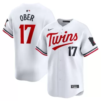 Men's Minnesota Twins Bailey Ober Nike White Home Limited Player Jersey Men's Minnesota Twins Bailey Ober Nike White Home Limited Player Jersey
