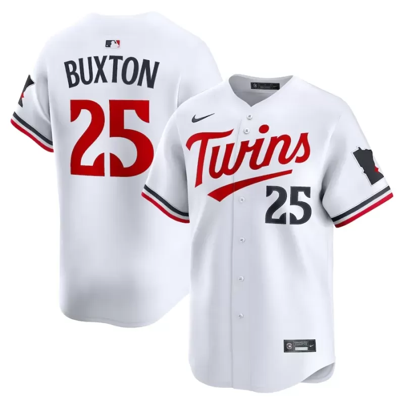Men's Minnesota Twins Byron Buxton Nike White Alternate Limited Player Jersey Men's Minnesota Twins Byron Buxton Nike White Alternate Limited Player Jersey