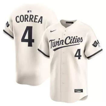Men's Minnesota Twins Carlos Correa Nike Cream Alternate Limited Player Jersey