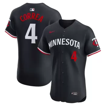 Men's Minnesota Twins Carlos Correa Nike Navy Alternate Elite Player Jersey
