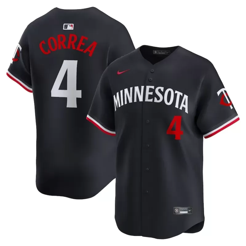 Men's Minnesota Twins Carlos Correa Nike Navy Alternate Limited Player Jersey Men's Minnesota Twins Carlos Correa Nike Navy Alternate Limited Player Jersey