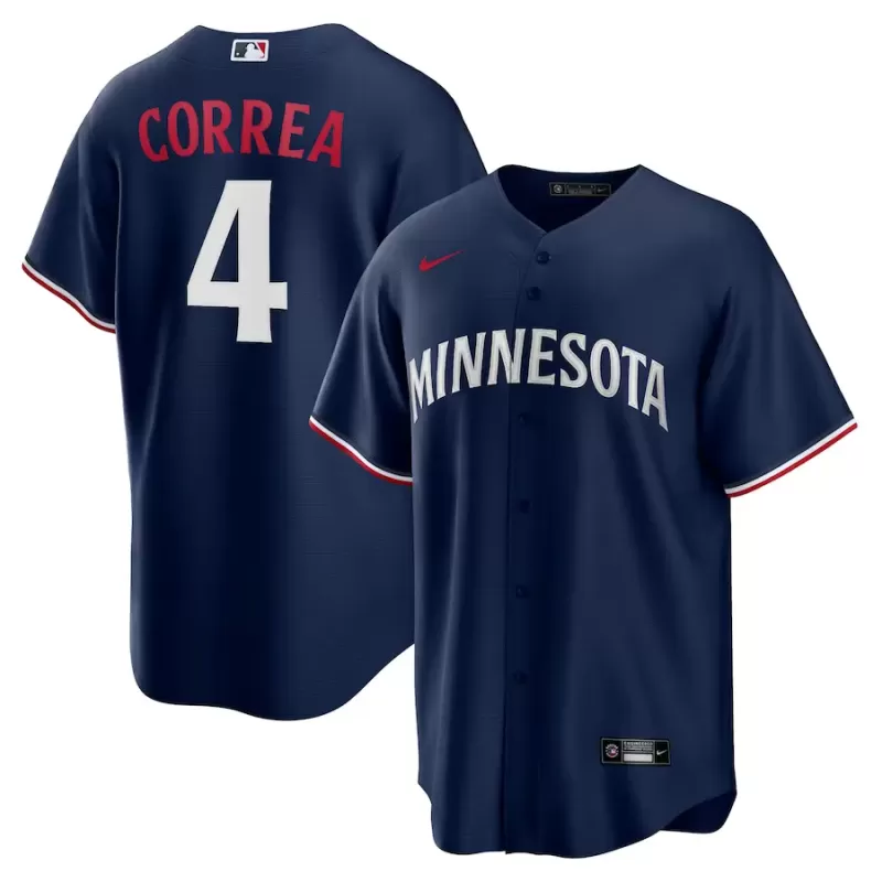 Men's Minnesota Twins Carlos Correa Nike Navy Alternate Replica Player Jersey Men's Minnesota Twins Carlos Correa Nike Navy Alternate Replica Player Jersey
