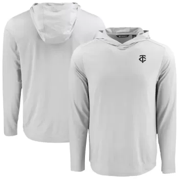 Men's Minnesota Twins Cutter & Buck Gray Coastline Epic Comfort Eco Recycled Hoodie T-Shirt Men's Minnesota Twins Cutter & Buck Gray Coastline Epic Comfort Eco Recycled Hoodie T-Shirt